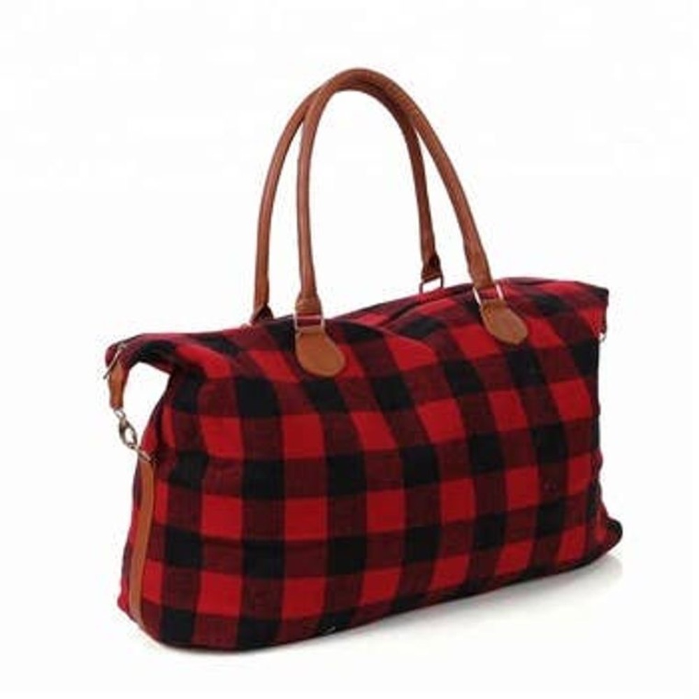 Clear Out‼️ Red and Black Buffalo Print Bag - Closet Clearance!